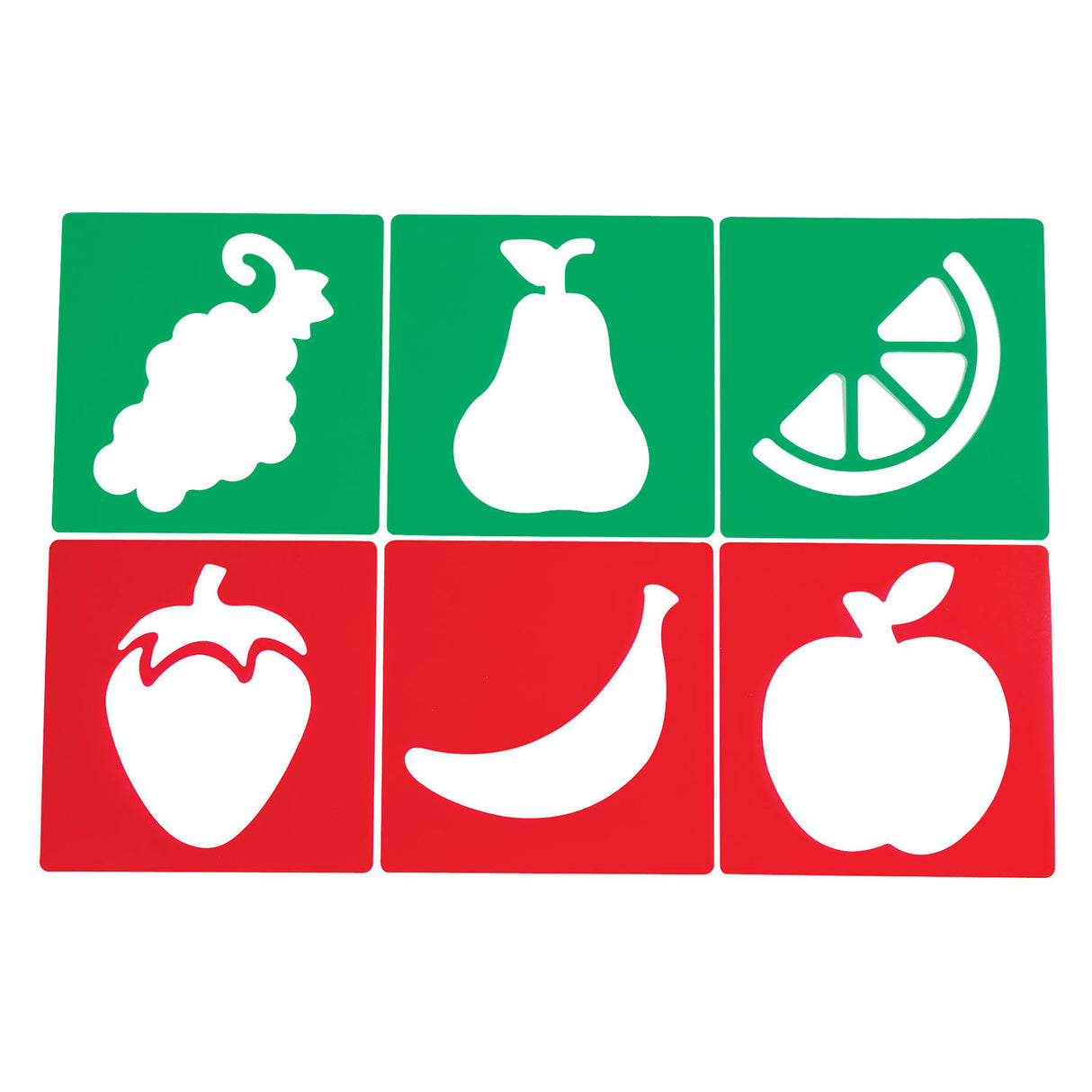 Farver - genanvendelige frugtskabeloner - 12 stk.
