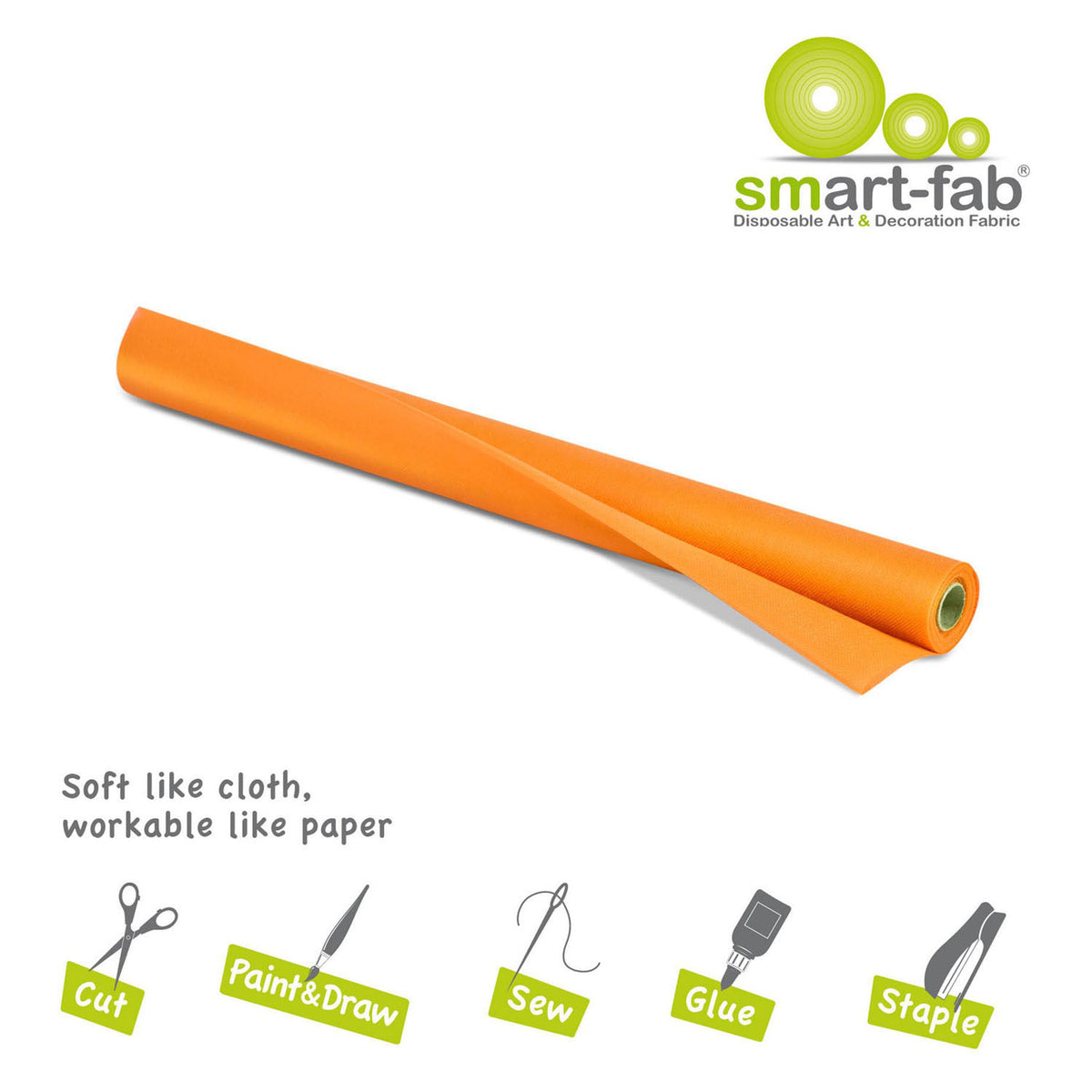 Smart fab rulle 0,61 x 5,5m - orange