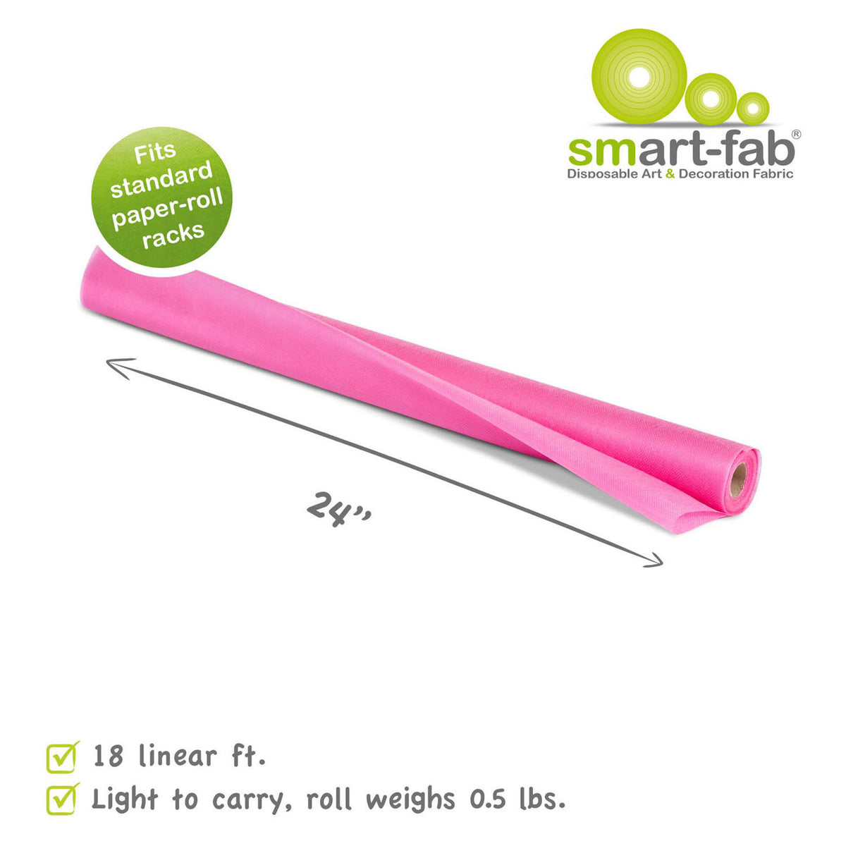 Smart fab rulle 0,61 x 5,5m - pink