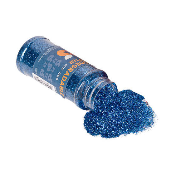Biologisk nedbrydelig glitter - blå - 120 gram
