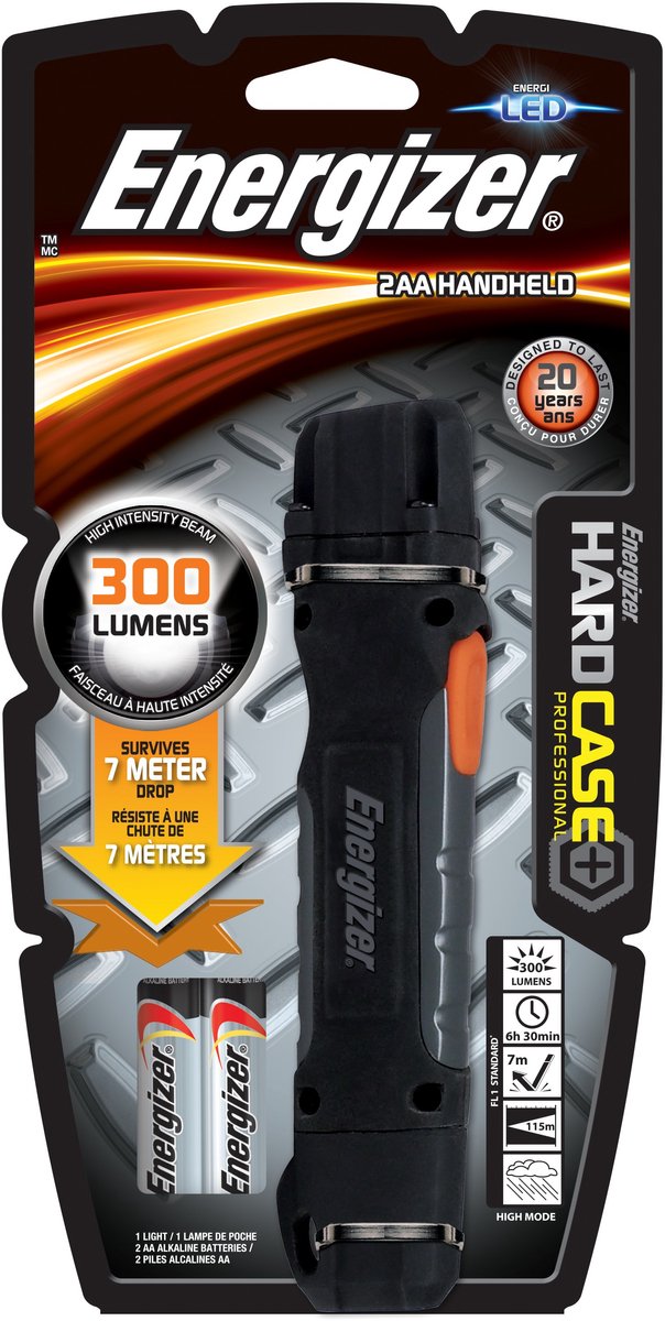 Energizer hardcase pro lommelygte – LED – 300 lm – 17,2 cm – sort