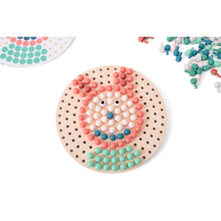 Bs toys plug-in mosaikspil - mosaik af træ - mosaikpuslespil - pædagogisk legetøj - fsc træ - læringsspil - egnet fra 4 år