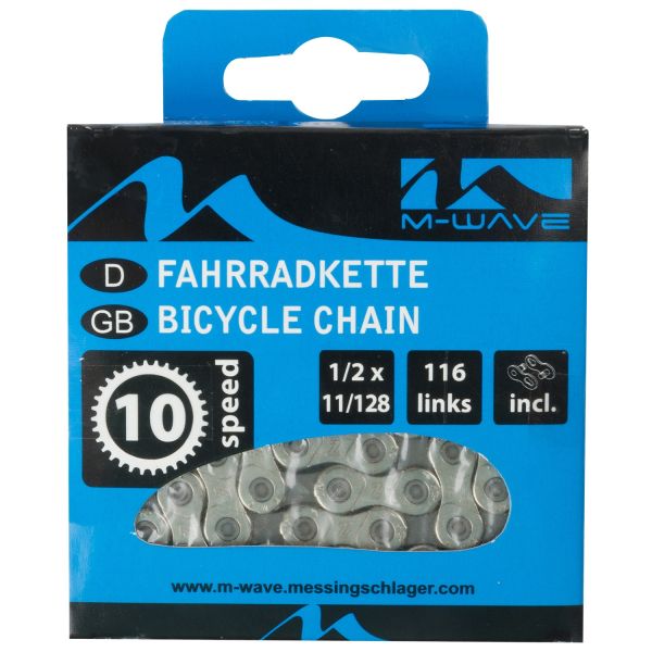 M-Wave halskæde 10-trins, 1 2x11 128 116L Gray (hængende pakke)