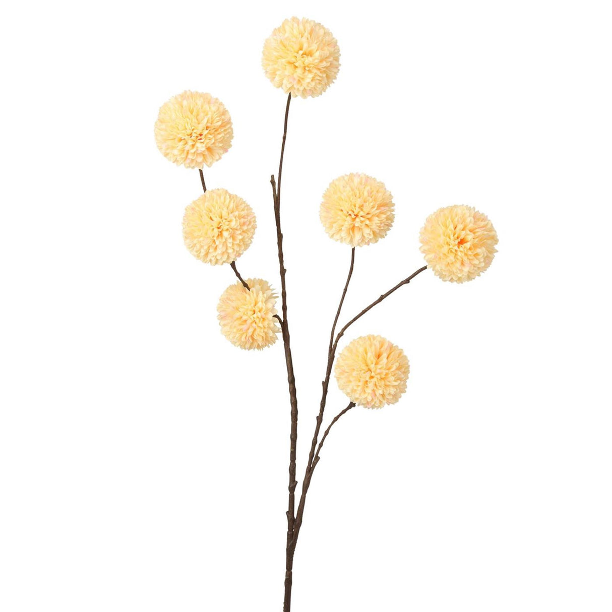 Roberts collection pompom spray 98cm zacht geel