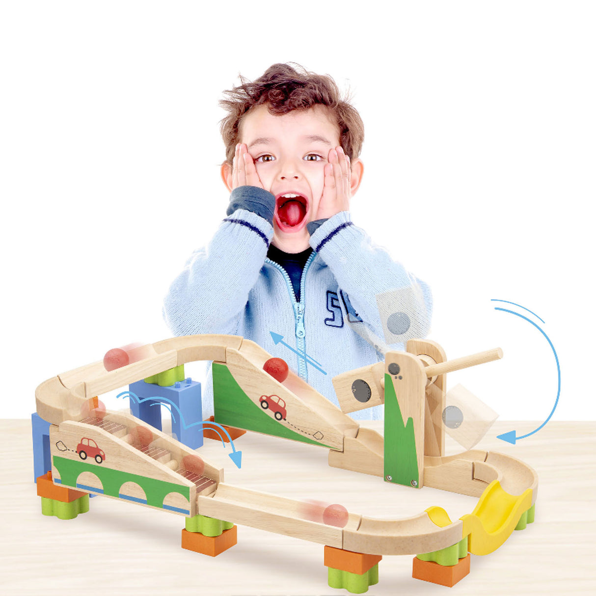Wonderworld Wooden Marmor Track Boost-Up Track