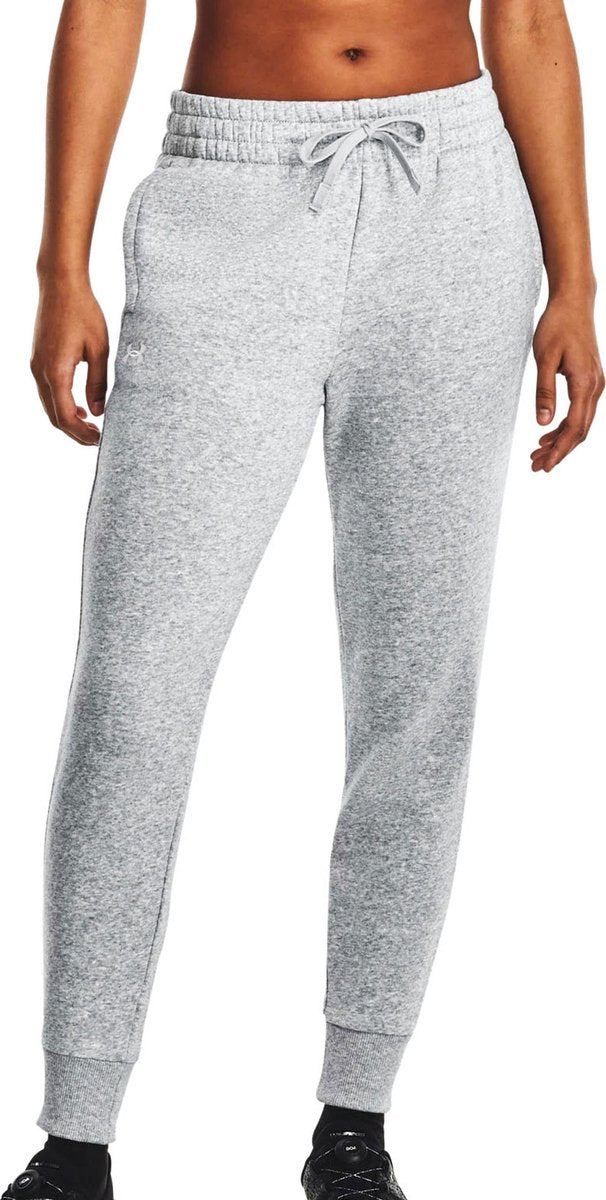 Under armour ua rival fleece jogger sportsbukser til kvinder - grå - hvide