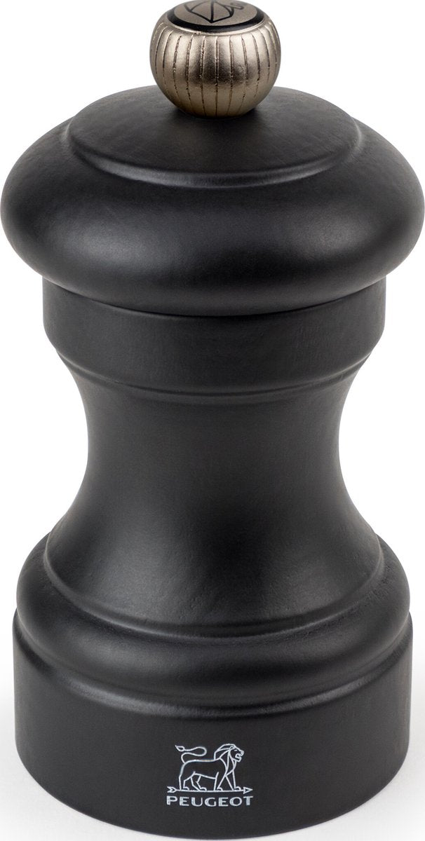 Peugeot bistro peberkværn 10 cm - mat sort - bøgetræ