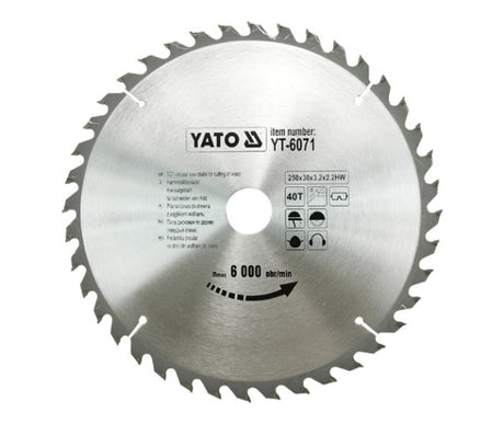 Yato rundsavklinge ø250 mm - 40t - indvendig diameter 30 mm