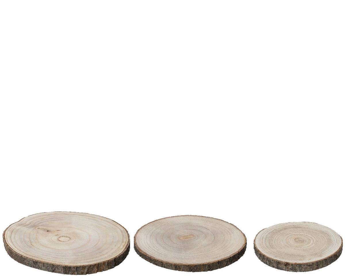 Decoris bundplade af paulownia træ, 3-delt