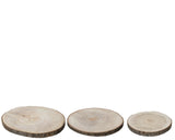 Decoris bundplade af paulownia træ, 3-delt