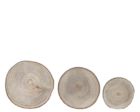 Decoris træbundplade dia37cm 3-delt
