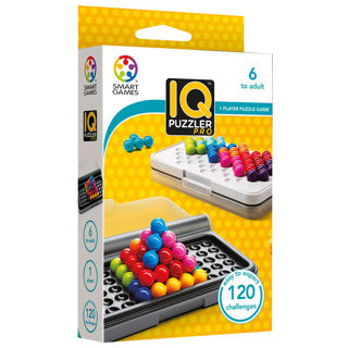 Smartgames IQ Puzzler Pro - logisk tænkespil rejsepuslespil - 120 opgaver i 2D og 3D - pædagogisk solospil for børn og voksne - fra 6 år