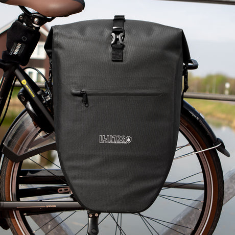 Lynx cykeltaske enkelt TPU 28L sort vandtæt e-cykel Hayes