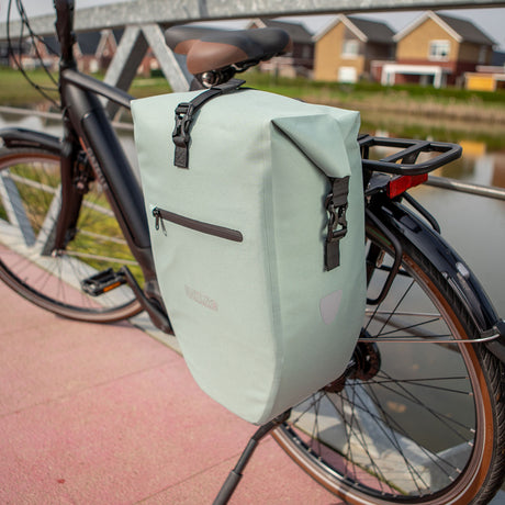 Lynx cykeltaske enkelt TPU 28L mintgrøn vandtæt e-cykel Hayes