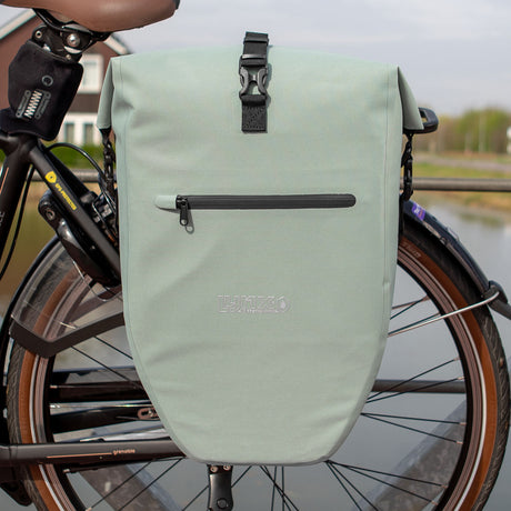 Lynx cykeltaske enkelt TPU 28L mintgrøn vandtæt e-cykel Hayes