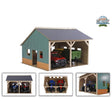 Kids Globe Shed for 2 traktorer, 1:16