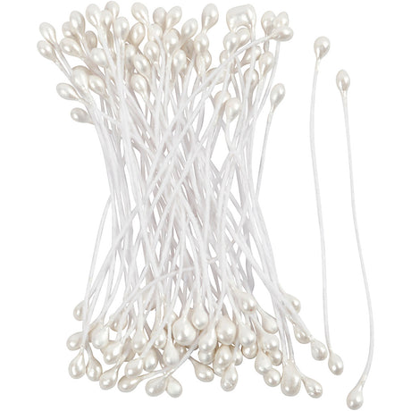 Creativ company cc blomsterstøvdragere 6 cm hvid 100 stk