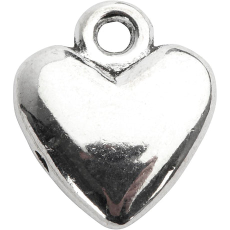 Creativ Company Heart -formet vedhæng sølvbelagt, 10 ..