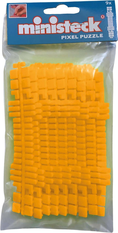 Ministeck mosaik neon orange farve strimler sæt 9 styk - polybag.