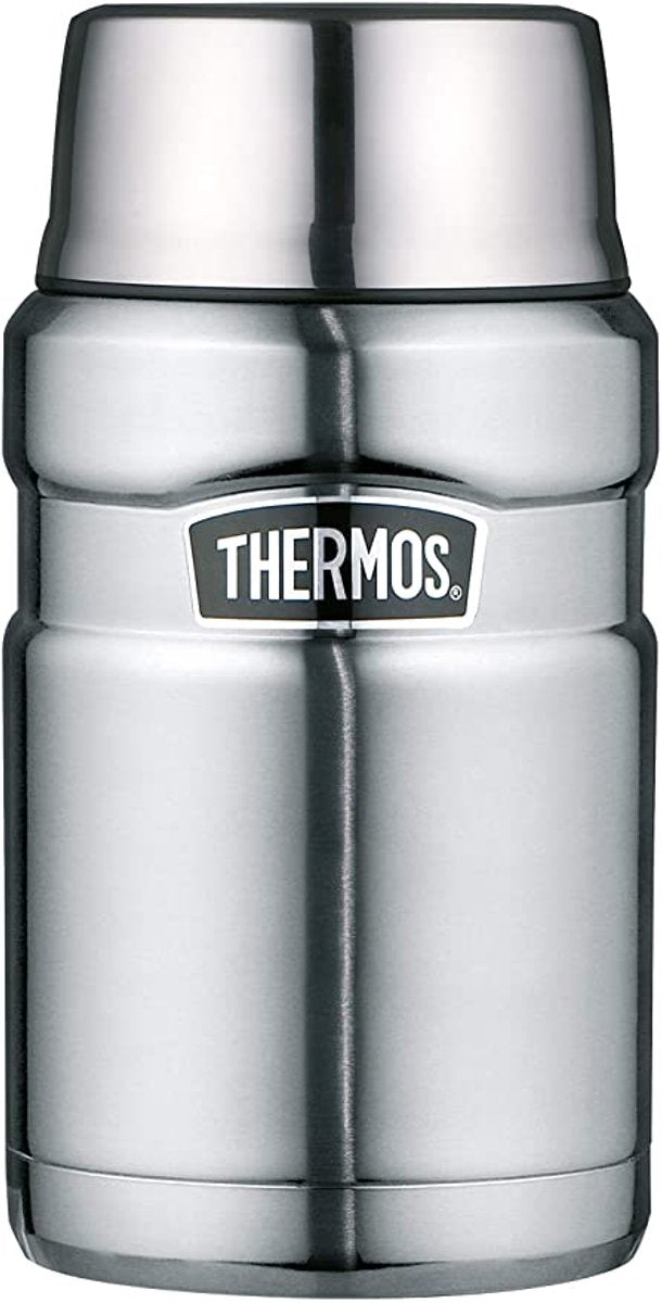Termokande rustfri konge madholder - 1,2l - rustfrit stål mat