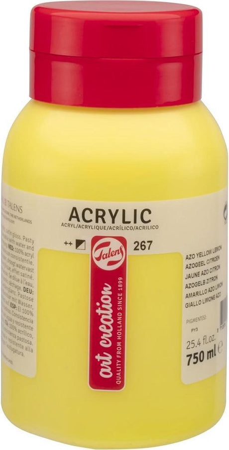 Talens art creation acrylverf pot 750 ml azogeel citroen 267