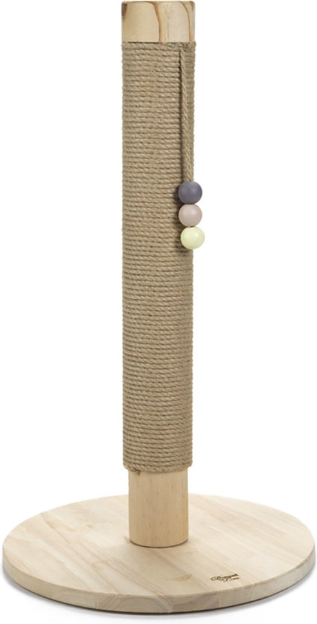 Designed by lotte krabpaal sinora - katten krabpaal - incl touw met balletjes - hout sisal - 40x40x70 cm