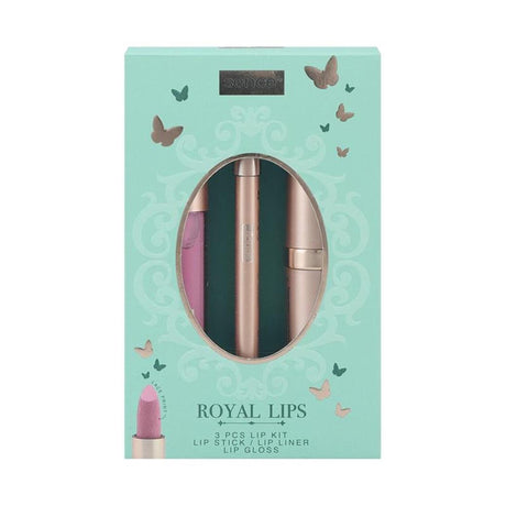 Sence skønhedsgavesæt 3-delt læbesæt royal chic - læbestift lip liner lipgloss