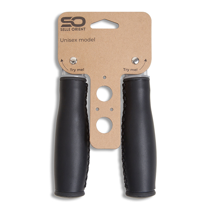 Selle Orient 135mm kunstige læderhåndtag - sort