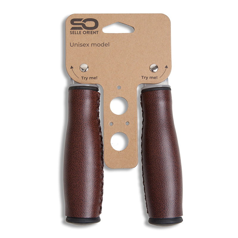 Selle Orient Cykel håndterer 135 mm brunt kunstigt læder