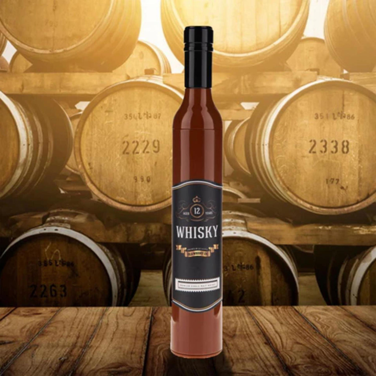 Sammenklappelig paraply whiskyflaske ã˜90cm
