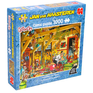 Jumbo Jan van Haasteren puslespil - veteranbiler ungkarlen, 1000 stk.