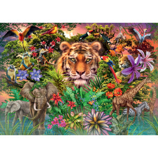 Umærket uden mærke ravensburger | puslespil | jungle tiger | 1000 stk