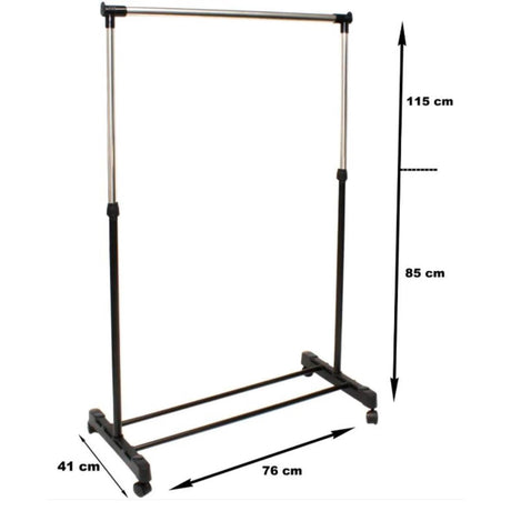 Tøjstativ enkelt justerbar 85-115cm