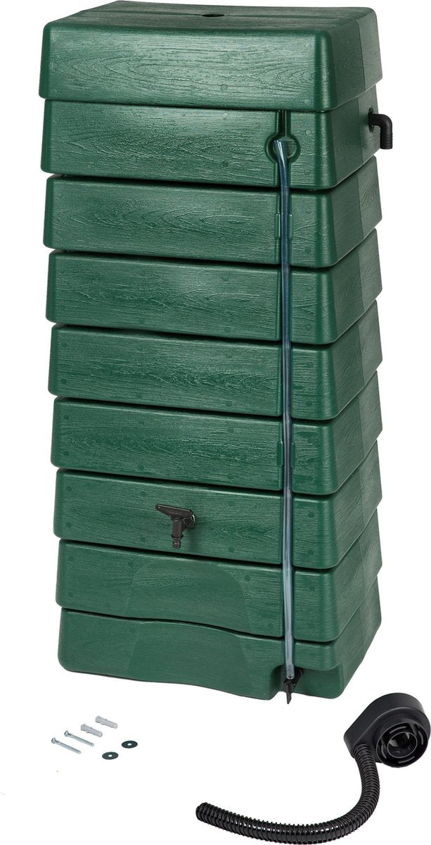 Natur - regntank - 276l - h134,5 x 58,5 x 39,5 cm - grøn - vægmodel