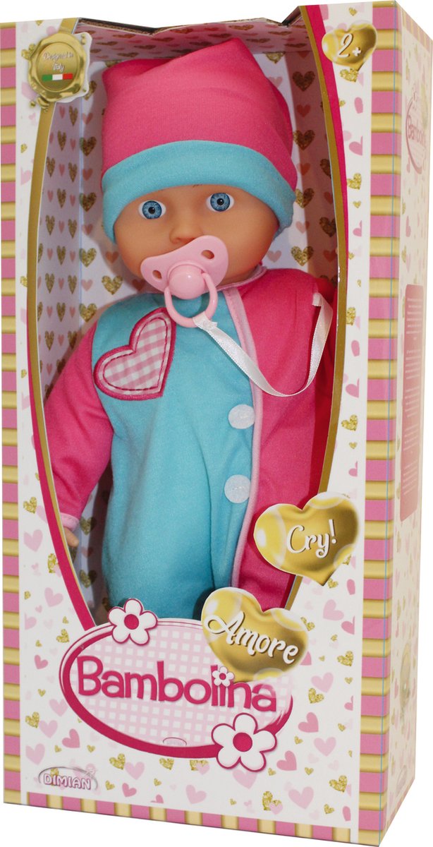 Dimian dukke med grædelyde - amore - 36 cm.