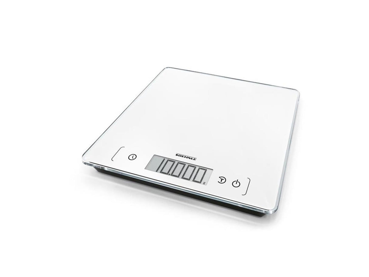 Soehnle køkkenvægt page comfort 400 - digital - ekstra stor vejeflade - 1 grams nøjagtighed - op til 10 kg - hvid