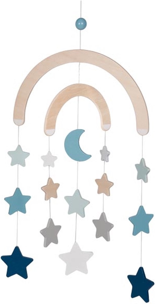 Goki Wood Baby Mobile Starry Sky Sky Blue Blue