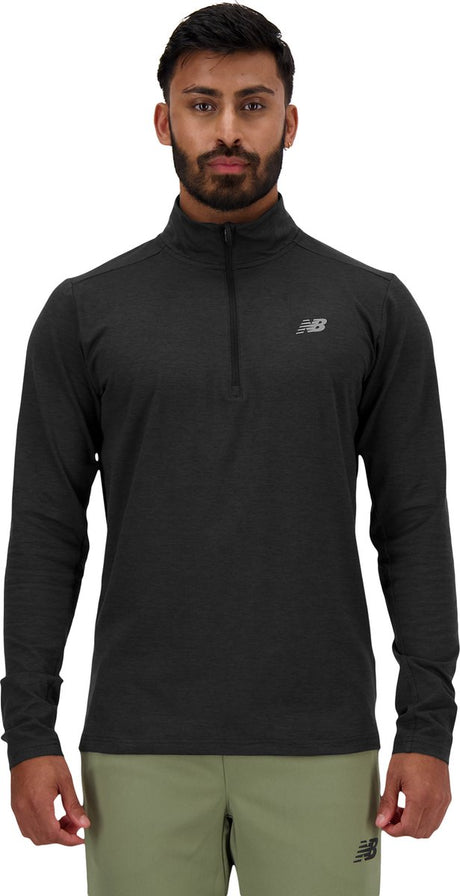 New balance space dye 1 4 zip herre sportstrøje - sort