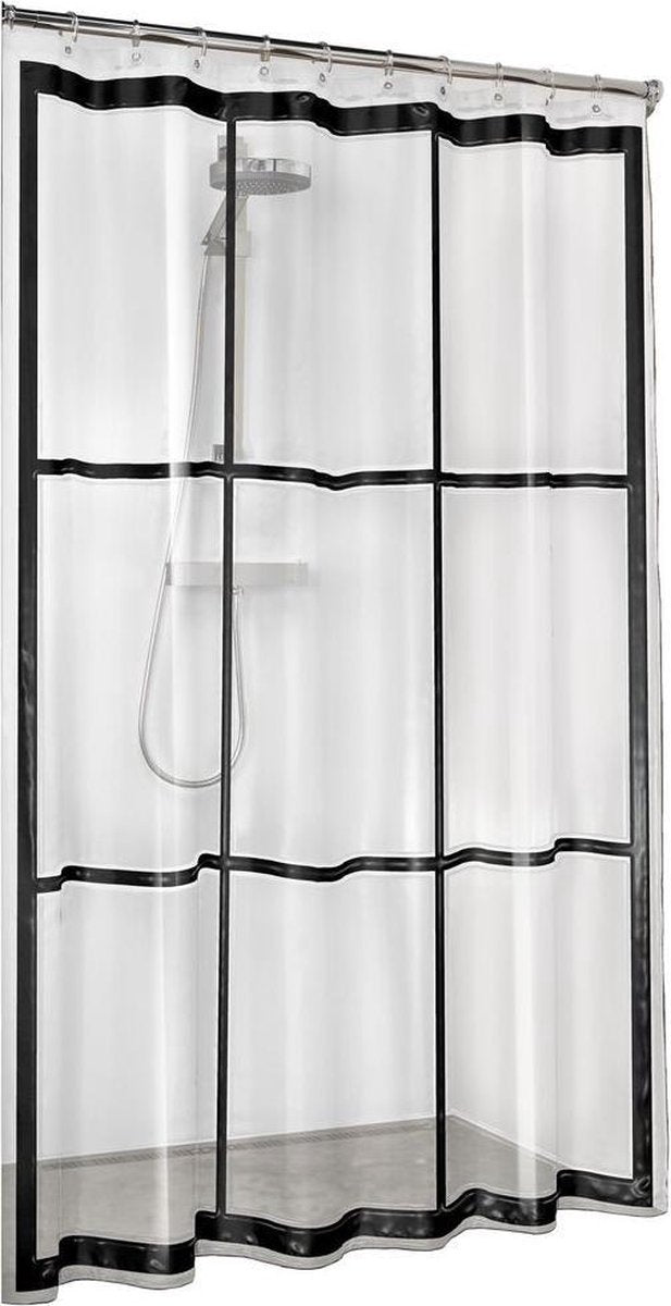 Sælskind brix badeforhæng 180x200 cm - peva - transparent sort
