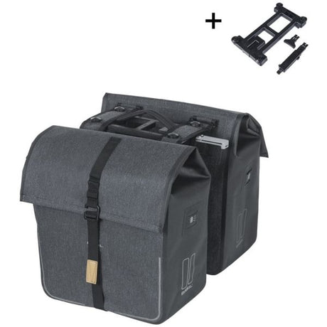 Basil dobbelt cykeltaske urban dry mik 50 liter - kul