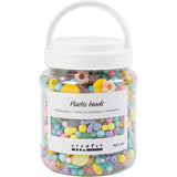 Creativ Company Plastic perles forskellige farver, 700 ml