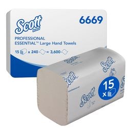 Papirhåndklæder scott essential hvid 540 mm x 400 mm x 200 mm