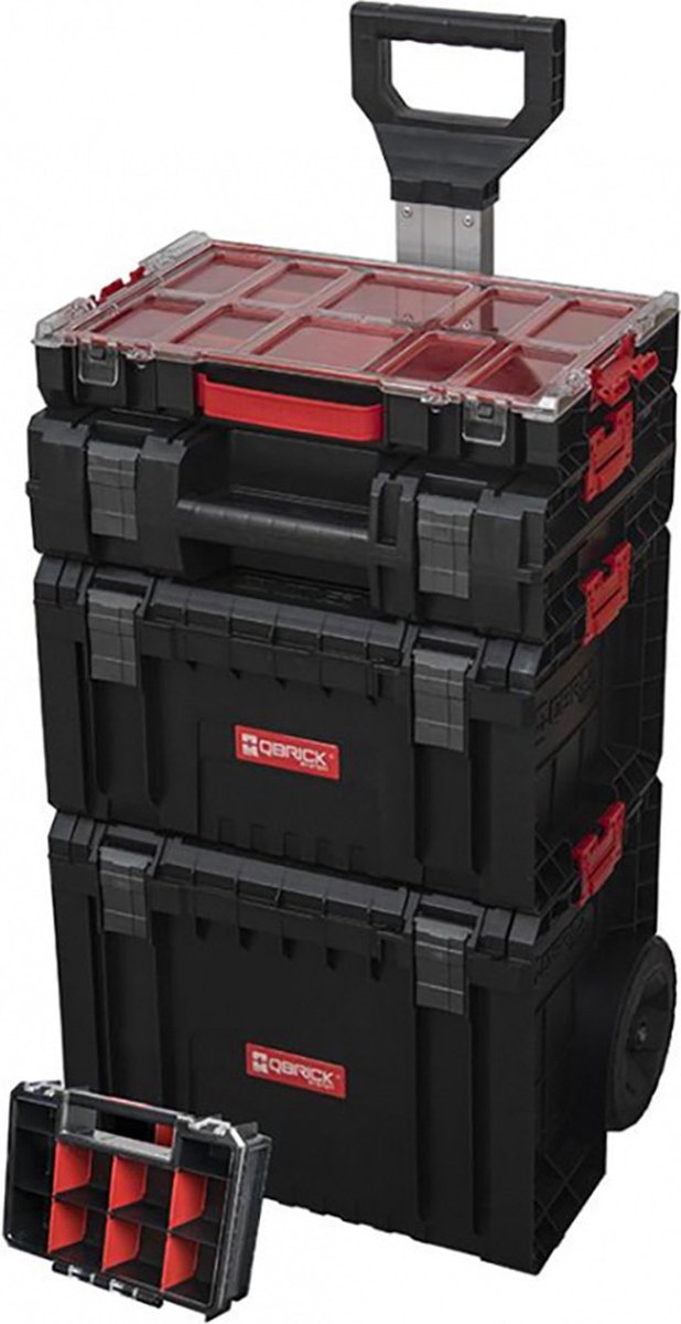 Patrol qbrick system pro series - mobilt værksted - 5-i-1 system - foldehåndtag - store hjul