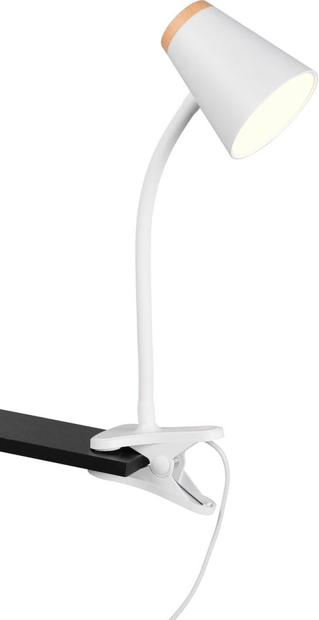 Rl live your light reality pongo - klemme lys - hvid - inkl. 1x SMD 4,5 W - fleksibel - højspændings LED printkort - ikke dæmpbar - klemlampe