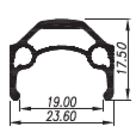 RIM Primax E STR19 26 559 X 19C - 36 Huller - Spaak 14 Fransk ventil - Sort med bremse kant