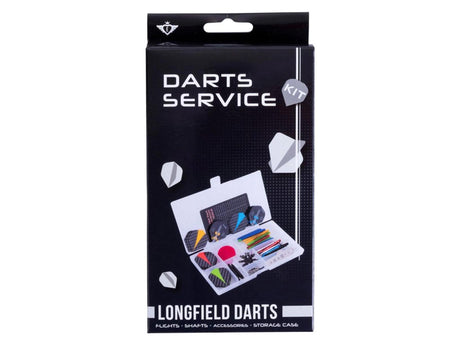 Longfield dart servicesæt tilbehørssæt 141 dele i plastikæske