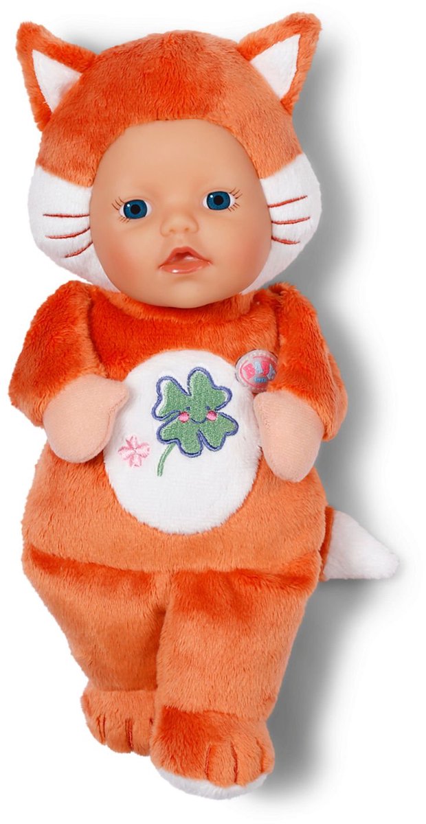 Baby født lille ræv - 26 cm - babydukke