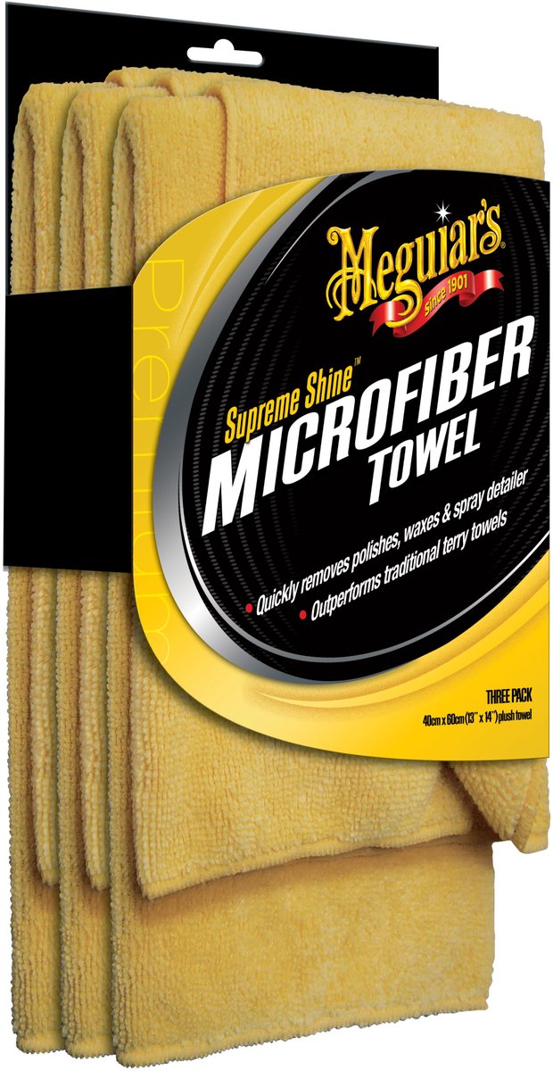 Meguiars suveræne shine mikrofiber, 3-pak - mikrofiber klud bil - rengøringsklude
