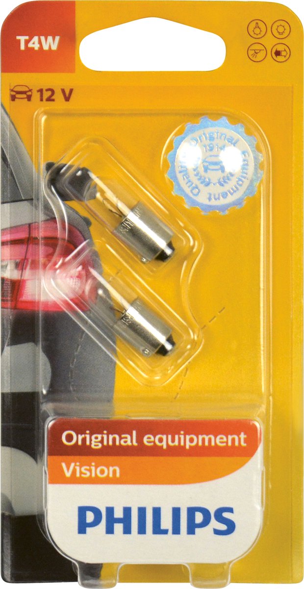 Philips billygte t4w 12v4 ba9s b2