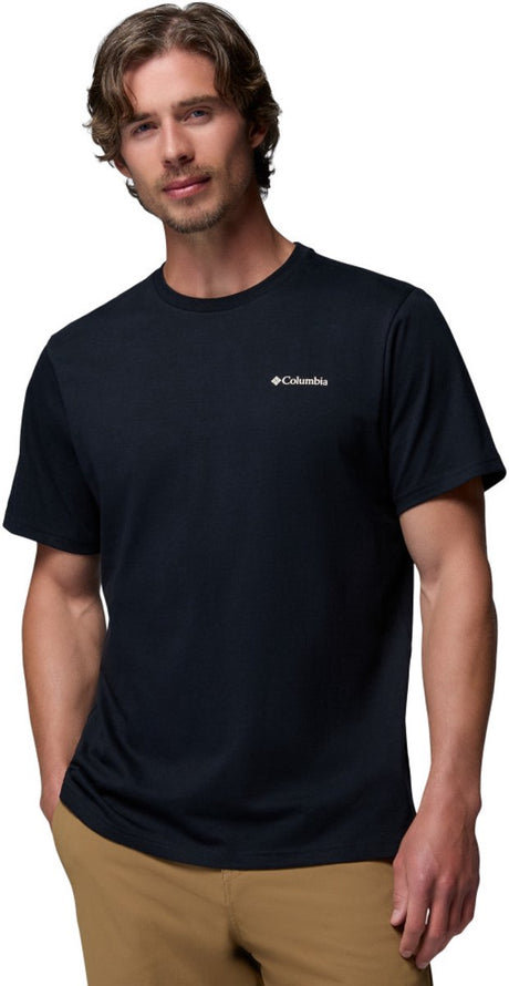 Columbia csc™ udendørs grafisk t-shirt til mænd til mænd - sort, sunscape